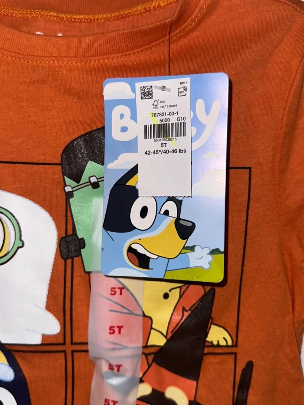 Old Navy Halloween Disney Bluey Boo Crew Bingo Lucky Honey T Tee Shirt NEW Sz 5T
